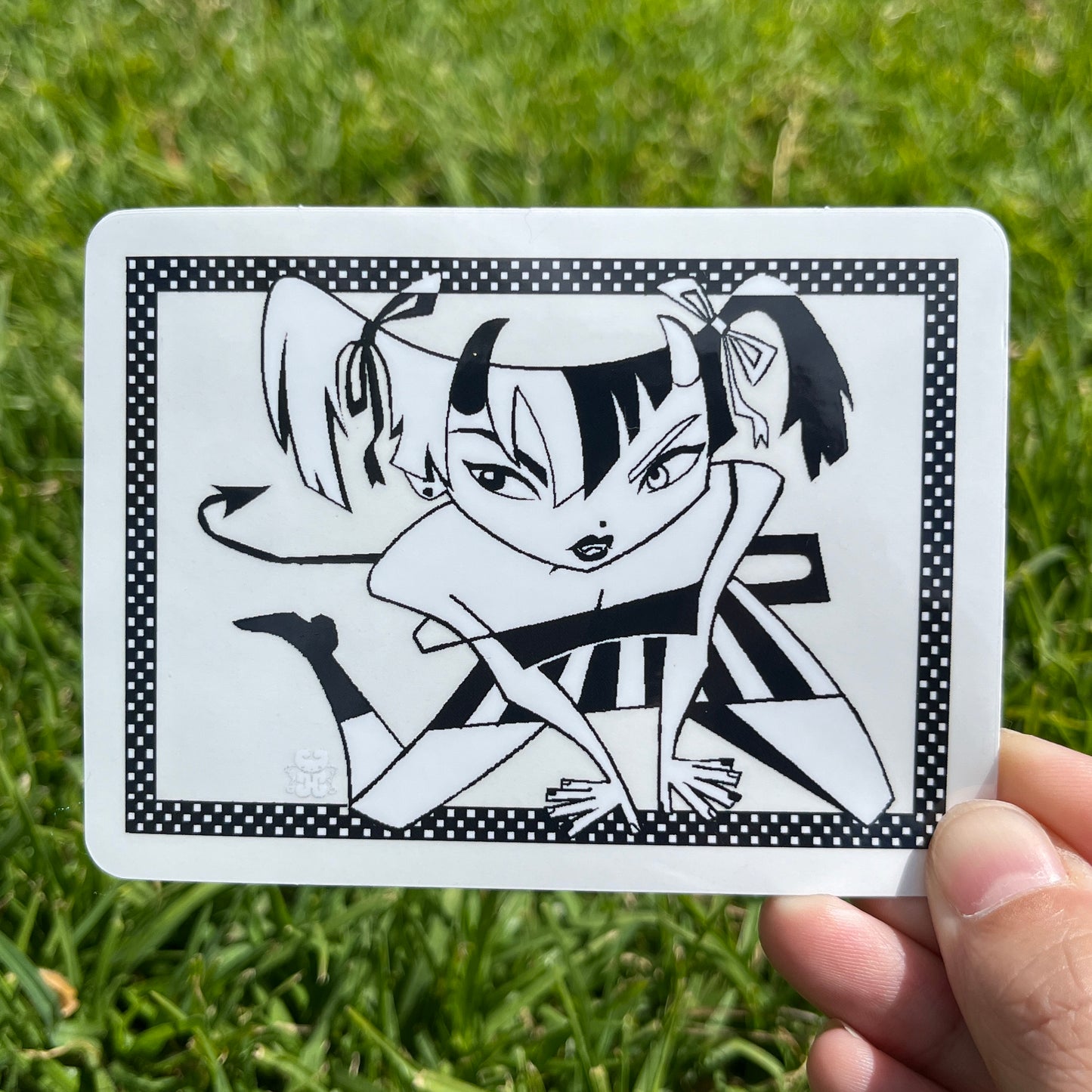 checkergirl sticker